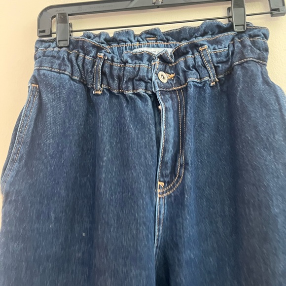 Zara Women's Blue high waisted paperbag Jeans - Picture 6 of 12